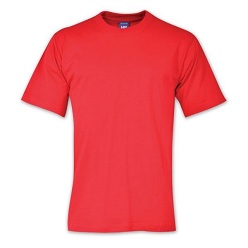 145g Cotton T-shirt doubel stiched hem and sleeves, taped shoulders and neckline, short sleeve wiith 1x1 neck rib