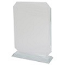 Rectangle crystal trophy includes satin padded gift box