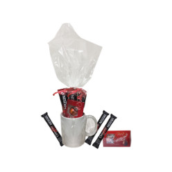 Includes: 1 x Coffee Mug, 3 x Cappuccino Sachets and 1 x Lindt Lindor Box