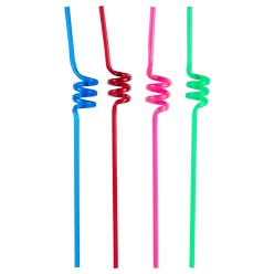 A Curly Straw that is available in various colours that can be customised with Pad Printing with your logo and other methods.