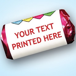 Assorted Colour Sweets, 6 per roll with secret messages 16 x 20's, wrapper can be customised