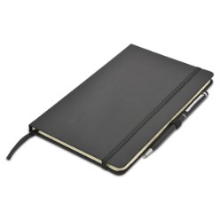 Write down all your creative ideas or notes in this stylish notebook. Features include a A5 journal with PU cover, 160 cream-coloured lined pages, thread-sewn binding and ribbon marker, elastic closure and pen loop, Excludes pen, PU