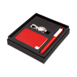 The perfect gift set to bring attention to your brand with this ultra-sleek and slim Dualism portable charger conveniently fitted with a micro and lightning charging cable as well as the Sushi Pen, 