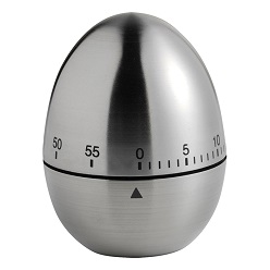 Deluxe egg shaped kitchen timer, sixty minute timer