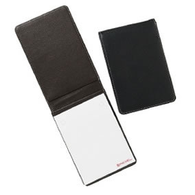 Black Nappa leather Desk top Memo Pad, supplied with notepad and gift box