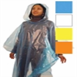 Clear unisex disposable poncho, one size