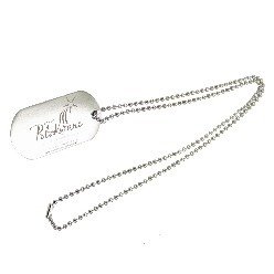 Material metal, dog tag with metal chain