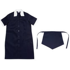 2- Piece set including overall and apron with contrast trim, side pockets, weight 200gsm, Polycotton twill