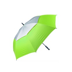 This Double Layer Fibreglass Windproof UV Golf Umbrella has the Dimensions: 97cm x 28cm x 16.5cm, Qty Per Carton: 24 Unit, Carton Weight: 14KG which is available in colours from silve & black, silver & dark blue, silver & yellow, silver & lime, silver & red and silver & red that can be customised in printing, heat transfer and sublimation