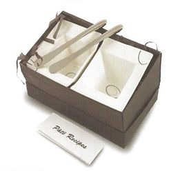 2 x Polished stainless steel patè knifes, 2 x patè bowls, patè recipes in a presentation box