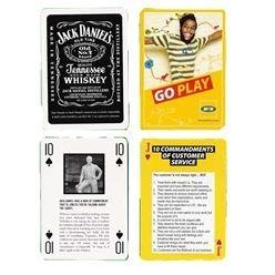 Corporate branded playing cards that can be customised with your company logo on two sides