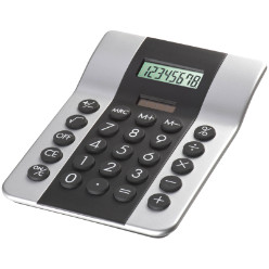 Dual powered calculator, 8 digit with angled display