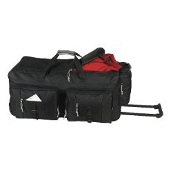 Dual front pocket rolling travel duffel