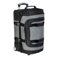 Main zip compartment, lower zip compartment, four carry handles, 2 buckle zipper clips