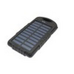 Powerful 12W monocrystalline solar panal, dustproof, waterproof, shock resistant, includes carabiner and 4-in-1 charging cable, 5000mAh