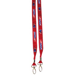 Dye Sublimation open lanyard with double clip