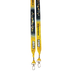 Ideal for any event or sponsor this Lanyard will put your company name in the lime light. Made from quality material this product has a handy double clip system for easy and hassle-free display. The Double clip Lanyard can be branded using dye-sublimation for longer lasting and durability and is available in any colour.