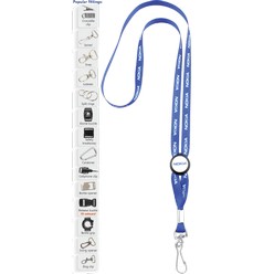 Dye sublimation lanyard with dome toggle 