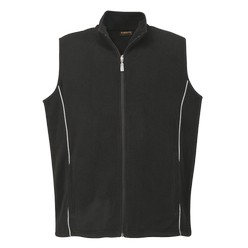 Dynamic Fleece: Sleeveless design perfect for the in-between seasons. Features side panel with reflective piping, elasticated binding on sleeves and collar, inverted tonal full zip front and cord stopper on hem. 280g anti-pill micro fleece fabric, two front pockets, easy care garment