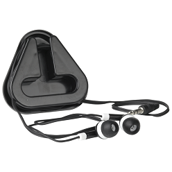 Earphones in triangular protective case, Compatible With All Audio Devices, 3.5mm Audio Jack, In Ear Stereo Headphones