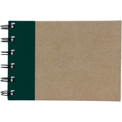 Eco A7 notebook with colour strip on the top, material: inner 70gsm, 70 pages