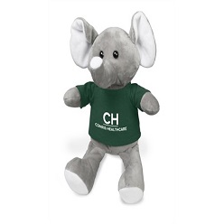 Elephant shaped plush toy