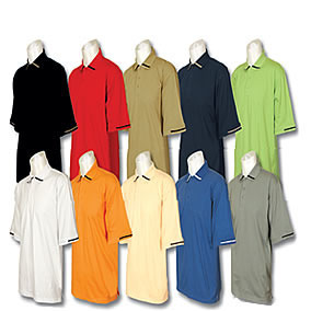 190gsm Combed cotton rich Techno-Dri Side slits and contrast stripe detail on sleeves and collar