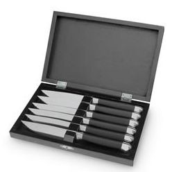 Steak Knife Set including 6, neatly presented in a presentation box, stainelss steel steak knifes