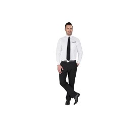 110 g/m2 / 65% polyester, 35% cotton poplin, single button adjustable cu- s, Single button sleeve plackets, tone-on-tone buttons, Left chest pocket, Curved hemline, Back box pleat