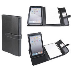 Material PU, Adjustable corners, Notepad included, Pen loop, Suitable for most tablets & iPads, Gift boxed