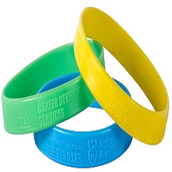 Embossed silicone wristbands