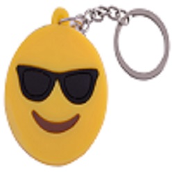 Rubber material emoji keyring, different designs