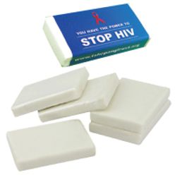 Rubber eraser with cardboard cover
