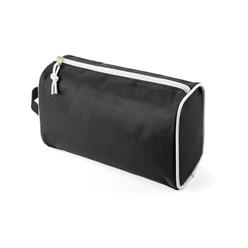 600D material cosmetic bag with upper zip closure