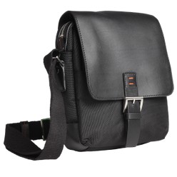 Europa compact sling bag, features: zippered inner pocket, adjustable / removal shoulder strap, interlocking buckle fastener