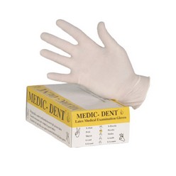 Examination latex powdered gloves