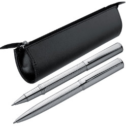 Executive Metal B/Pen & R/Pen set in a PU zipper case.