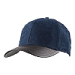 6 Panel design with suede crown and PU visor with metal buckle closure