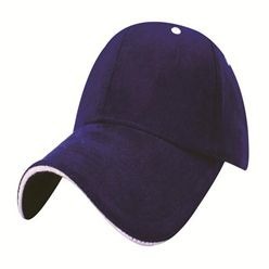 Deluxe polyester microfibre suede, 6 panel structured, velcro strap closure, pre-curved peak