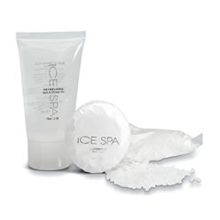Fragrance: ice spa, 1 x 75ml bath & shower gel, 1 x 100g bath crystals, 1 x 50g bath soap, presentation box, 