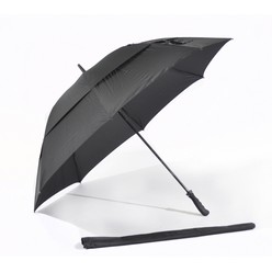 8 panel 210D material golf umbrella, manual opening windproof fibreglass frame with black rubberised handle