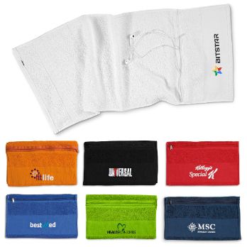 400 g/m2 / 100% cotton, 75 ( l ) x 30 ( w ), brandable flat strip woven into towel, Great sports promotional giveaway. Soft to touch and available in 9 colours to choose from.