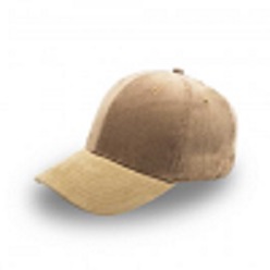 Curduroy fabric, 6 panel cap with suede peak, champange fabric 5 panel cap with suede peak, self fabric pull and buckle enclosure