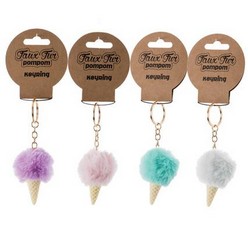 The Faux Fur Ice Cream has the potential to be the best and only key ring that you will ever need.