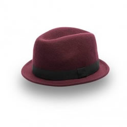 Felt Hamburg: Wool Hat, width: 2.5cm, size: 57cm, sewn edge