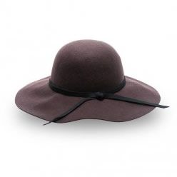 Felt Trim Sunhat: Wool hat, Brim width: 10cm, Size: 57cm and glue