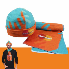 Fleece Beanie and Scarf Set with ful col