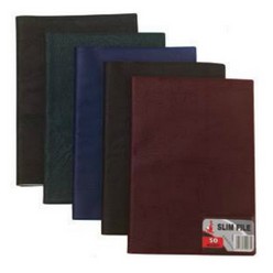 Highly durable and refined, these leather display flip files are a necessity in any organization or home. This trusted product has been produced from the best quality materials and is available in an A4 standard medium. Made to carry up to 10, 20, 30 and 50 sheets of paper. These files will also come handy with an interchangeable spine label making it completely reusable to help save costs. This Item is also available in multiple colours to give you the option of discovering how you want to cate....