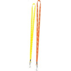Florescent narrow landyard, material: woven polyester 