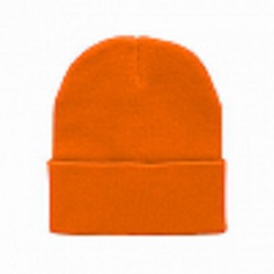 80g Acrylic material beanie with reflective band on the cuff in fluorescent colours